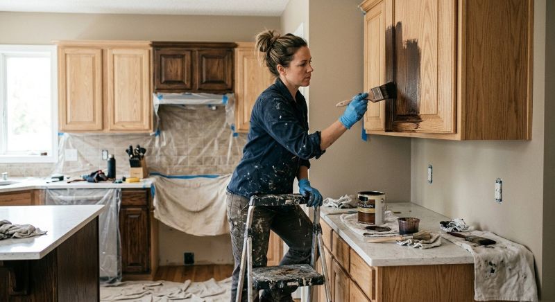 Wood Cabinet Staining in Indianapolis, IN